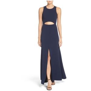 BCBGMAXAZRIA Veranna lace-back gown
